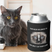 猫最高の母エバカスタムー写真黒 缶クーラー