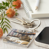 猫最高の母エバモダンカスタムペット写真キーチェーン キーホルダー (正面右)