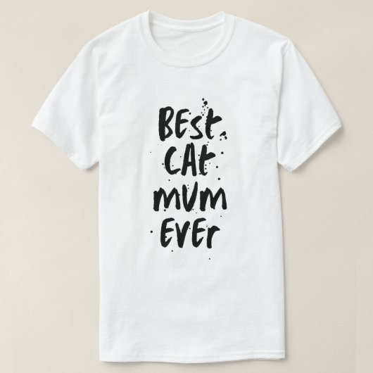 猫最高の母エバモダントレンディーキュイ Tシャツ (デザイン正面)