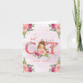 猫最高の母エバーキッテンイラストレーション母の日T サンキューカード