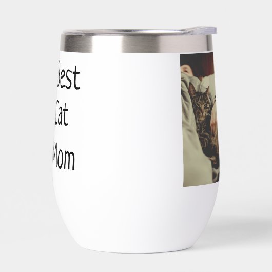 猫最高の母パパの追加cat写真名ギフトテンプレート (左面)