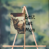 猫最高の母パパの追加cat写真名ギフトテンプレート アクリルサイン (ニュートラル)