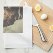 猫最高の母パパの追加cat写真名ギフトテンプレート キッチンタオル (四つ折り)