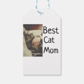 猫最高の母パパの追加cat写真名ギフトテンプレート ギフトタグ (裏面)