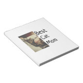 猫最高の母パパの追加cat写真名ギフトテンプレート ノートパッド (アングル)