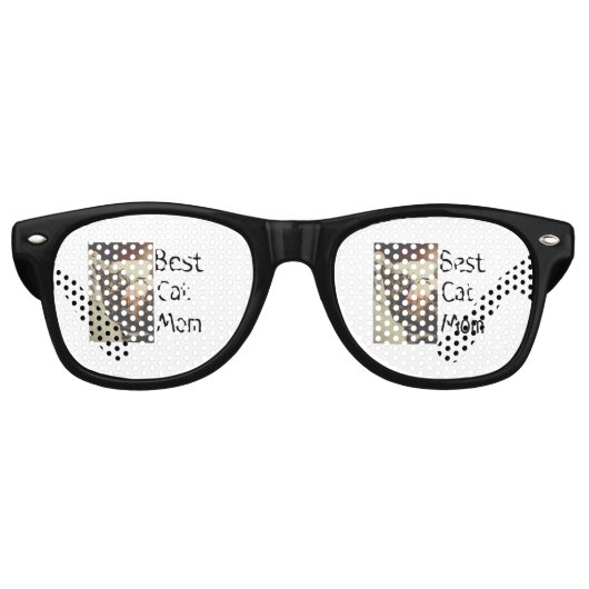 猫最高の母パパの追加cat写真名ギフトテンプレート レトロサングラス (正面)