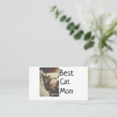 猫最高の母パパの追加cat写真名ギフトテンプレート 名刺 (スタンド正面)