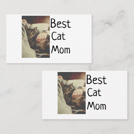 猫最高の母パパの追加cat写真名ギフトテンプレート 名刺 (正面/裏面)