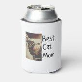 猫最高の母パパの追加cat写真名ギフトテンプレート 缶クーラー (缶裏面)