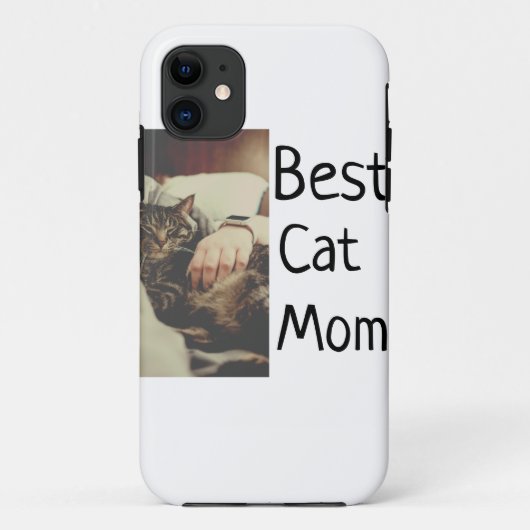 猫最高の母パパの追加cat写真名ギフトテンプレート Case-Mate iPhoneケース (裏面)
