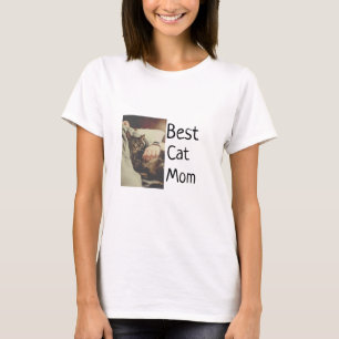 猫最高の母パパの追加cat写真名ギフトテンプレート tシャツ
