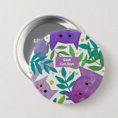 猫最高の母猫と枝 缶バッジ (正面&裏面)