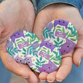 猫最高の母猫と枝 缶バッジ