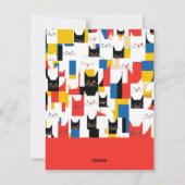 猫最高の母猫カラフル誕生日 シーズンカード (裏面)