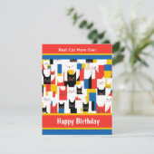 猫最高の母猫カラフル誕生日 シーズンカード (スタンド正面)