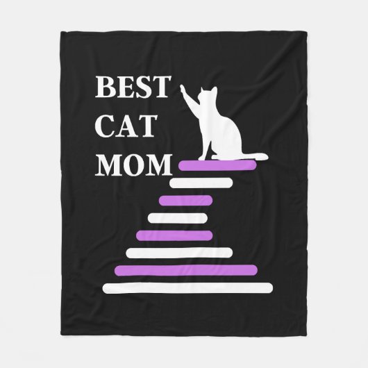 猫最高の母 フリースブランケット (正面)