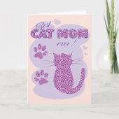 猫最高の母 |母の日のグリーティングカード カード (正面)