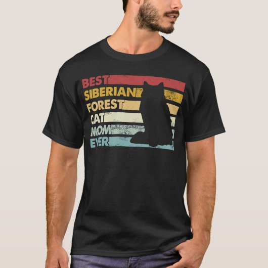 猫最高の母Ever Mother Siberian Forest Cat Tシャツ (正面)