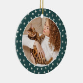 猫最高の母Ever Pawパターンのフレーム写真 セラミックオーナメント (右)