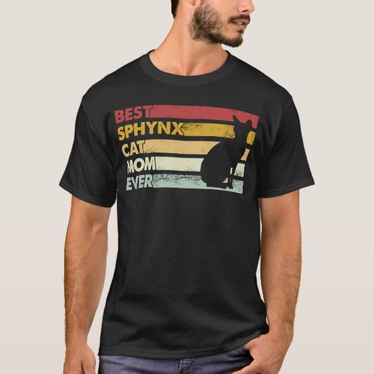 猫最高の母Sphynx猫 Tシャツ (正面)
