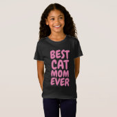 猫最高の母Tシャツの女の子TEE Tシャツ (正面フル)