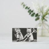 猫服のヴィンテージ写真 名刺 (スタンド正面)