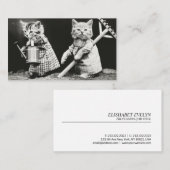 猫服のヴィンテージ写真 名刺 (正面/裏面)