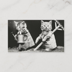猫服のヴィンテージ写真 名刺