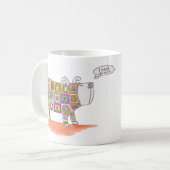 猫服を着た犬。 コーヒーマグカップ (正面左)