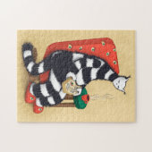 猫本読好き ジグソーパズル (横)
