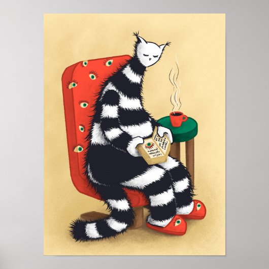 猫本読好き ポスター (正面)