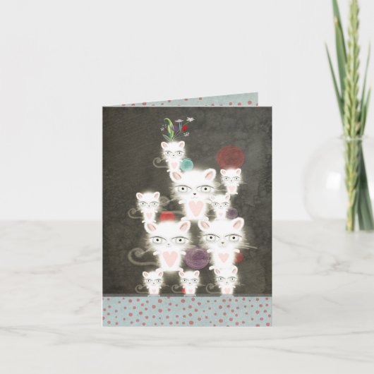 猫束カードおもしろい悔やみや弔慰素敵な挨拶 カード (正面)