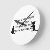 猫来の家 ラウンド壁時計 (傾斜)