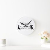 猫来の家 ラウンド壁時計 (ホーム)