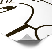 猫柄おもしろいシームレス。 ポスター (角)