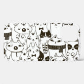 猫柄おもしろいシームレス。 Case-Mate iPhoneケース (裏面 (横))