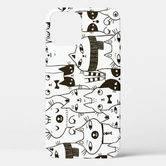 猫柄おもしろいシームレス。 Case-Mate iPhoneケース (裏面)