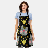 猫柄かわいいペット動物 エプロン (着用した状態)