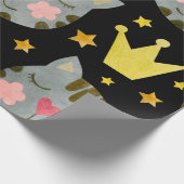 猫柄かわいいペット動物 ラッピングペーパー (角)