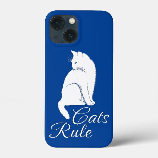 猫柄で美しい白座猫文字 Case-Mate iPhoneケース (裏面)