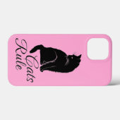 猫柄で美しい黒座猫文字 Case-Mate iPhoneケース (裏面 (横))