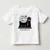 猫柄のおもしろい誕生日 トドラーTシャツ (正面)