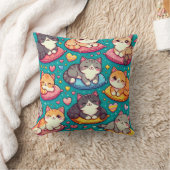 猫柄のクッション クッション (ブランケット)