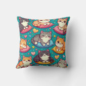 猫柄のクッション クッション (裏面)