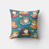 猫柄のクッション クッション (正面)