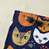 猫柄の猫たち ビーチタオル (インサイチュ)