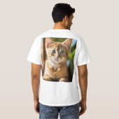 猫柄のtシャツ tシャツ (裏面フル)