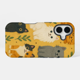 猫柄 | かわいい猫オールオーバープリントデザイン iPhone 16ケース