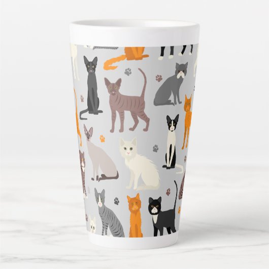 猫柄 カフェラテマグ (正面)