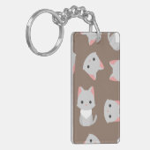 猫柄 キーホルダー (正面左)